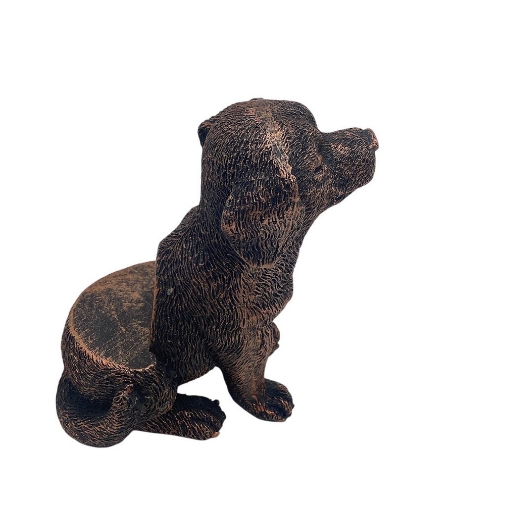 Sitting Labrador Puppy‎ Figurine Doorstop Paperweight Brown